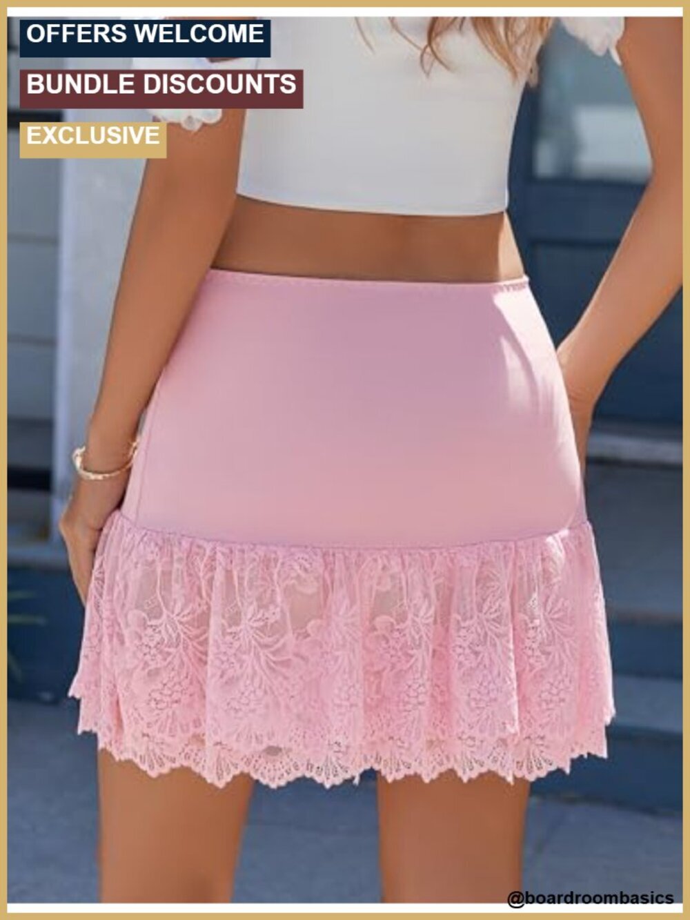 Multi-Layer Ruffle Trim Bodycon Mini Skirt Y2K Ruched - Picture 5 of 6